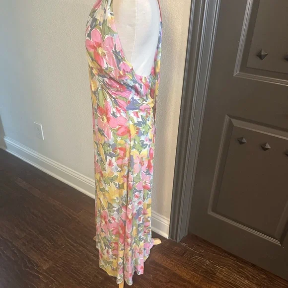 LucyParis Floral Halter Sundress-Size M - Picture 3 of 6